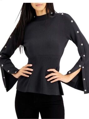 INC International Concepts P/S Snap-Sleeve Peplum
Sweater, Created for Macy's